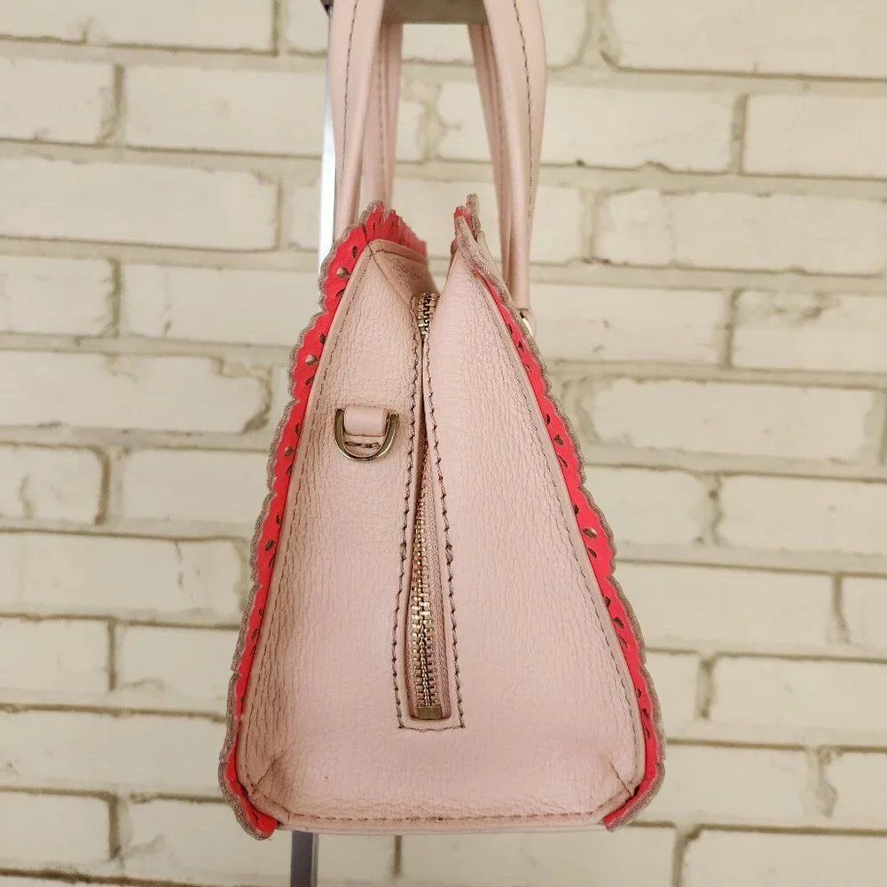 Euc Kate Spade Peach Scallop Leather Crossbody Bag Purse - Picture 5 of 14